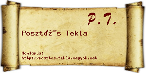 Posztós Tekla névjegykártya